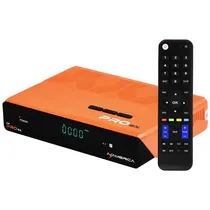 Receptor Fta Azamerica Champions Pro GX 4K Ultra HD Wi-Fi com HDMI e USB Bivolt - Laranja/Preto