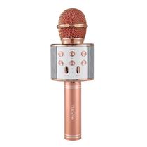 Microfone Wireless Tucano WS-858 com Speaker Portatil / Bluetooth / Recarregavel / Aux / 3.5MM P2 / TF / USB-A - Rose Gold