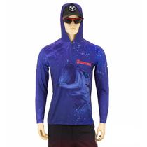 Sumax Pesca Vestuario Camiseta de Pesca BSW2407-3L UV50+ Poliester Masculino Azul