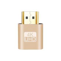 Adaptador de Exibicao Virtual HDMI Macho 4K Uhd - Dourado