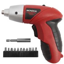 Parafusadeira Mondial FPF-05 200 RPM Recarregavel Bivolt - Preta/Vermelha