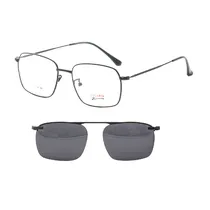 Armação para Óculos de Grau com Clip-On Visard L8004 C4 Tam. 54-18-140MM - Preto