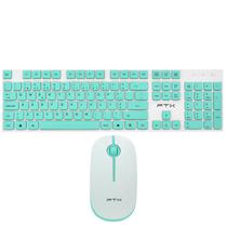 Teclado + Mouse FTX GK600 Wireless / Portugues - Branco / Verde