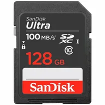 Cartão de Memória SD de 128GB Sandisk Ultra SDSDUNR-128G-GN3IN - Preto