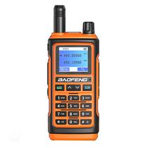 Walkie Talkie Radio Ie Baofeng BF-17L Amateur / 5W / 7.4V / 136-174MHZ / 400-520MHZ / 999 Canais - Laranja/ Preto