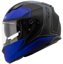 Capacete para Moto LS2 Stream Evo Flaux FF320 - Tamanho L (59-60) - Azul/ Preto