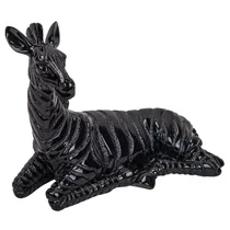 Estátua Decorativa de Cavalo Selvagem 25 CM Preto