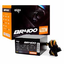 Fonte Aigo BR400 Real ATX 400W Bivolt - Preto (Caixa Danificada)