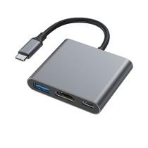 Hub Sate A-HUBC56 3 In 1 USB-C Gris