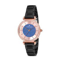 Relogio Analogico Feminino Daniel Klein Premium DK12042-5 - Preto e Rosa Ouro