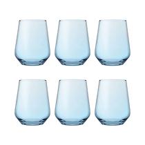 Set de Vasos Pasabahce Allegra 41536 425ML Celeste 6 Piezas