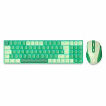 Kit Teclado e Mouse Redragon Office BS-8772-GC Sem Fio - Verde