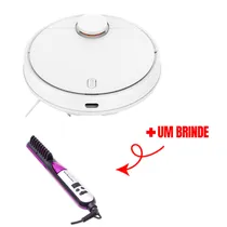 Robo Aspirador Xiaomi Mijia Robot Vacuum Mop 3C C103 BHR7533CN / 2500MAH / 4000PA - Branco + Um Brinde Escova Elétrica Alisadora Ladyliss Pro 440 / 110-240V~50/ 60HZ / 60W - Roxo/ Cinza