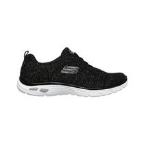 Tenis Skechers Feminino Relaxed Fit Preto/Branco 12822BKGD 12822BKGD