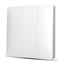 Interruptor de Parede Inteligente Kinetico RF433 com 3 Botões - Branco