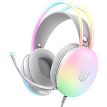 Fone de Ouvido Gamer Onikuma X25 RGB 3.5 MM - White