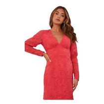 Vestido Chi Chi London Manga Larga Pink