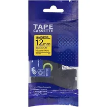 Fita para Rotuladora EletrÔnica Quanta AZE-631 12MM - Preto/Amarelo