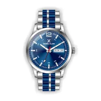 Relógio Analógico Masculino Daniel Klein Premium DK.1.12420-3 - Prata e Azul