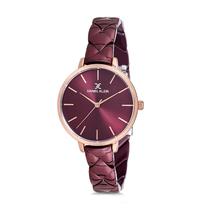 Relogio Analogico Feminino Daniel Klein Premium DK12041-6 - Bordo e Rosa Ouro