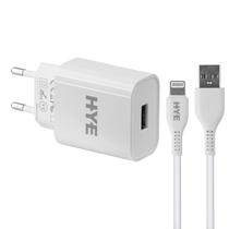 Carregador Hye HYEC77L - 22.5W - USB - Cabo Lightning - Bivolt - Branco