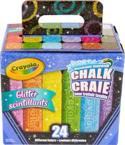 Giz com Glitter Crayola Washable Sidewalk Chalk 51-8300 (24 Unidades)