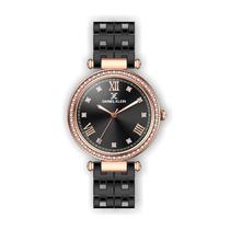 Relogio Analogico Feminino Daniel Klein Premium DK.1.12266-5 - Rosa Ouro e Preto