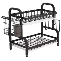 Escorredor de Louça de Dois Níveis 53X24X39CM - Preto