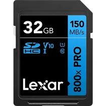 Cartão de Memória SD Lexar High-Performance 800X Pro Azul 150 MB/s C10 U1 V10 Uhs-I 32 GB - (LSD0800P032G-BNNNG)