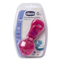 Chicco Clip Portachupete Rosa 07263-10