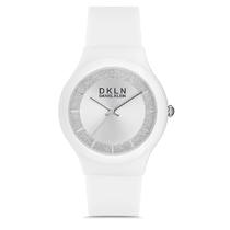 Relogio Analogico Feminino Daniel Klein DK.1.12713-1 DKLN Ladies / Pulseira de Silicone - Branco