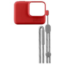 Case de Silicone Gopro com Cordao Ajustavel para HERO5 /6/7 - Vermelho ACSST-005