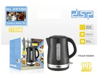 Jarra Electrica KK1264 1.7L 1850W-2200W, Negro 220V