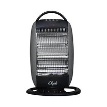 Estufa Eléctrica Krab KBEO1200 Cuarzo Oscilante 1200W 220V Gris - Negro