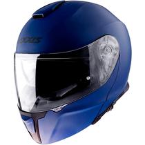 Capacete Axxis Gecko SV Solid A7 - Articulado - Tamanho L - com Oculos Interno - Matt Blue