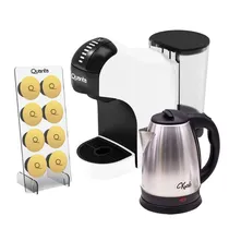 Cafeteira Quanta QTCMC50 220V - Branco + Porta Cápsulas + Jarra KB2L