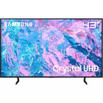 Smart TV LED 43" Samsung UN43CU7090G FHD 2024 Wi-Fi/Bluetooth/USB - Preto (com Detalhe)