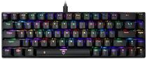 Teclado Gaming Satellite King Fight GK-55 2 Em 1 Branco (Ingles com Fio) Switch Azul