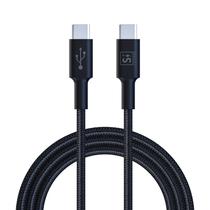 Cabo de Nylon USB-C Si Charge SI-CCN601 1M 60W - Preto