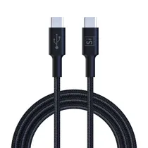 Cabo de Nylon USB-C Si Charge SI-CCN601 1M 60W - Preto