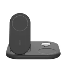 Carregador Wireless Belkin WIZ029VFBK Boostcharge QI2 Magsafe / 3 Em 1 / 15W - Preto
