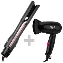 Escova Secadora Quanta QTALS1600 / Bivolt - Preto + Secador de Cabelo Krab KBSC12