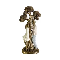 Figura Decorativa de Pareja Concepts 437-4211345 36 CM Beige - Dorado
