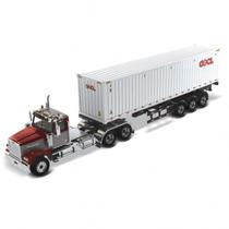 Caminhao Diecast Masters - Western Star 4900 Sffa Day Cab With 40" DY Goods Sea Container Oocl - Escala 1/50 (71064)