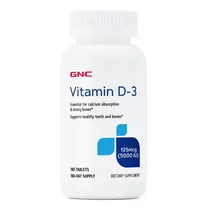 GNC Vitamina D3 5000 Iu 180 Cápsulas