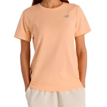 Camiseta New Balance Feminino Sport Essentials Heathertech M Peach – WT41190PRE