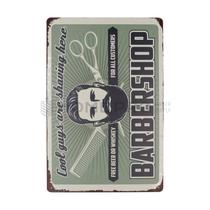 Placa Decorativa Vintage de Barberia 20CM X 30CM