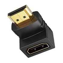 Adaptador HDMI p/ HDMI Curvo Angulo 90? Femea/Mach