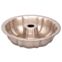 Forma para Bolo com Furo Antiaderente - Dourado