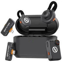Microfone Hollyland Lark M2S Ultimate Combo Wireless / Lightning / USB-C - Space Cinza